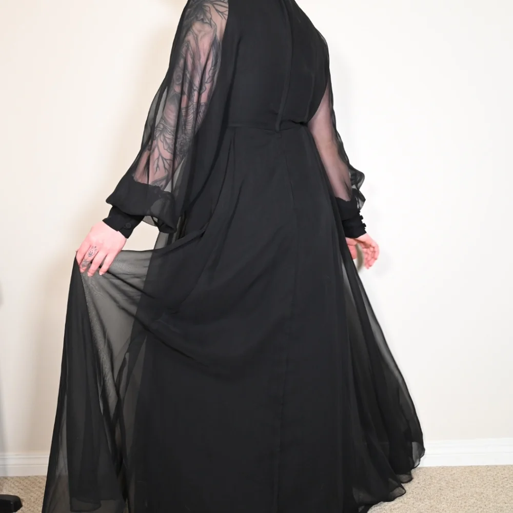 Vintage Sheer Layered Maxi Dress - Picture 2 of 3